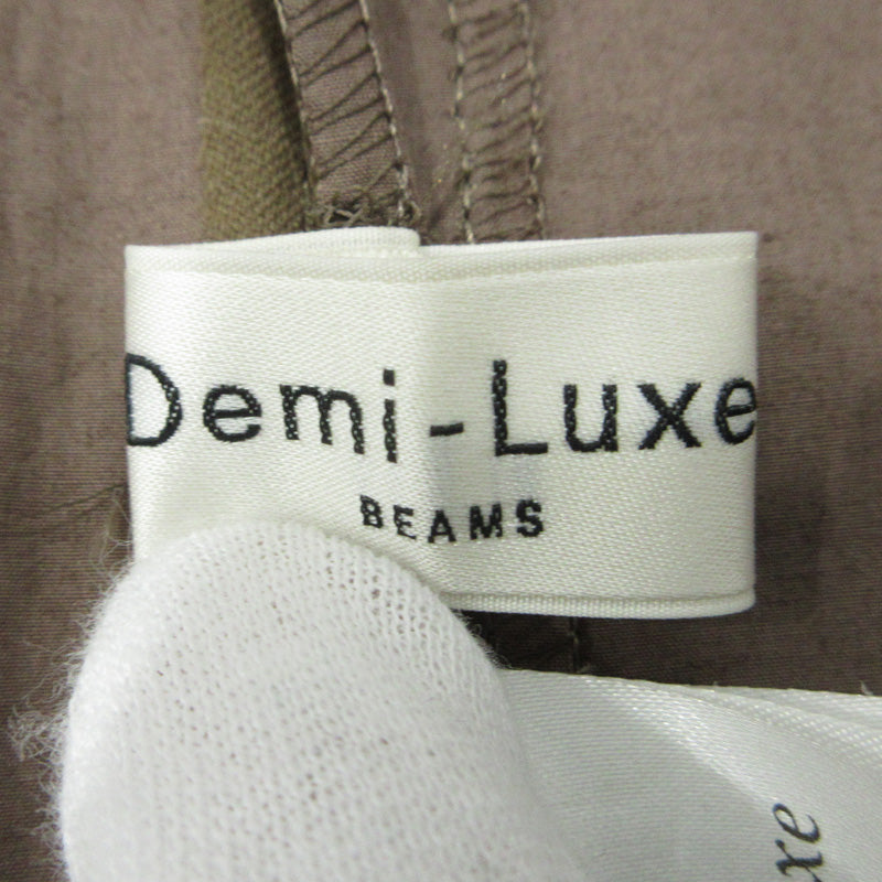 BEAMS | ビームス Demi-Luxe BEAMS デミルクスビームス カシュクールコットンリネンワンピース 長袖ワンピース ワンピース 68-26-0467-594 ブラウン サイズ：不明【三重本店】