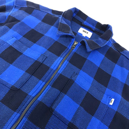 WAX｜ワックス チェック柄 シャツジャケット その他アウター ブルー サイズ：L【倉吉店】