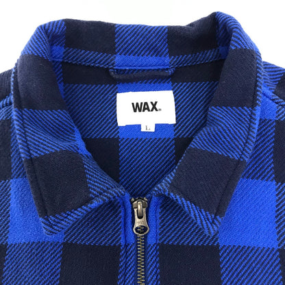 WAX｜ワックス チェック柄 シャツジャケット その他アウター ブルー サイズ：L【倉吉店】