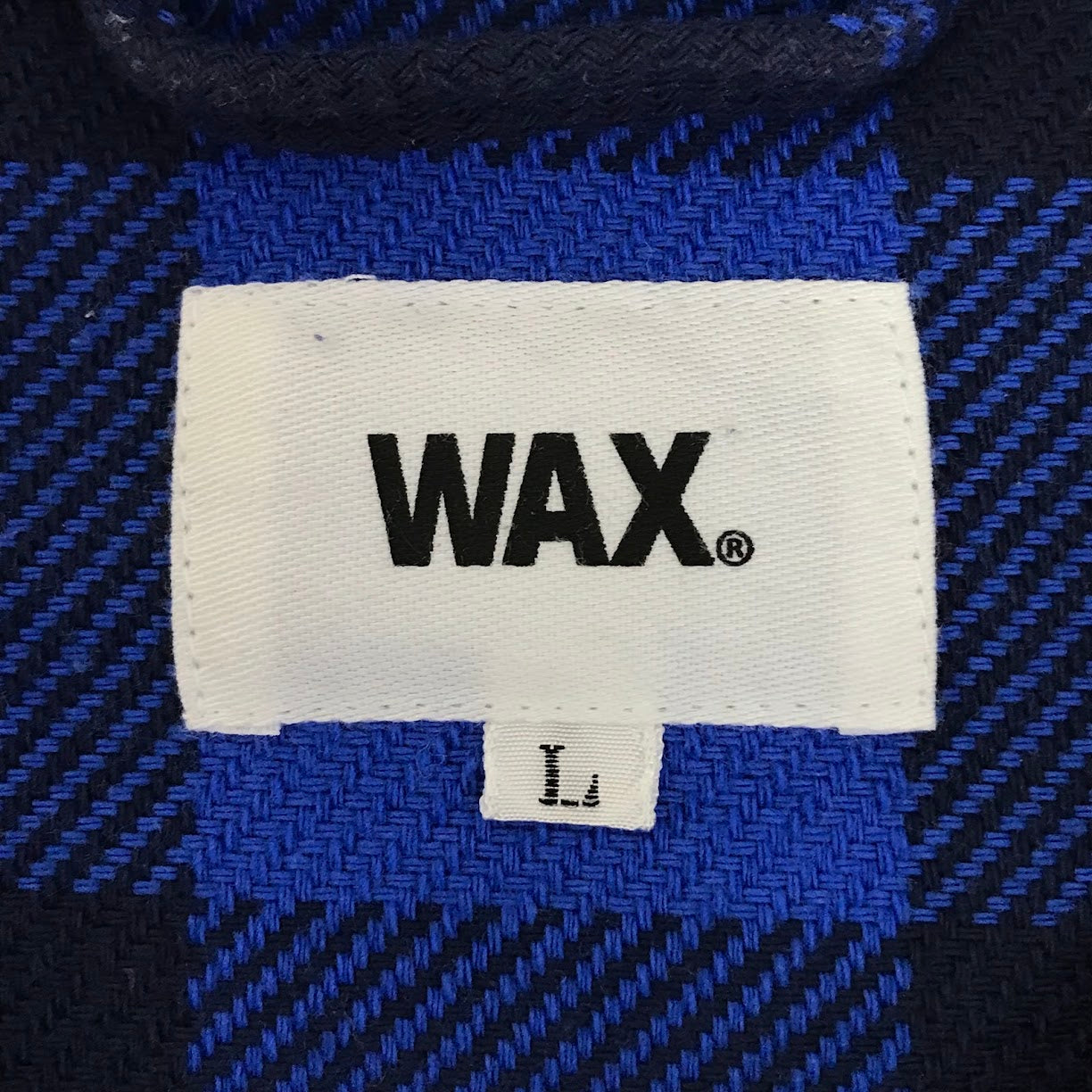 WAX｜ワックス チェック柄 シャツジャケット その他アウター ブルー サイズ：L【倉吉店】