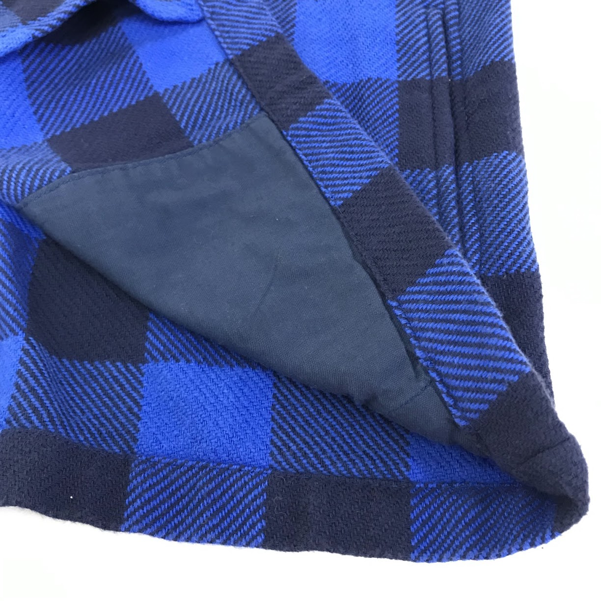 WAX｜ワックス チェック柄 シャツジャケット その他アウター ブルー サイズ：L【倉吉店】