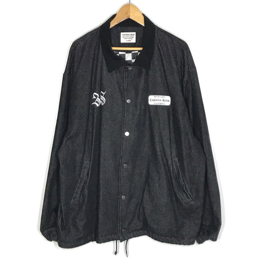 CAPTAINS HELM | キャプテンズヘルム LOGO DENIM COACH JKT デニムコーチジャケット ブルゾン ブラック サイズ：XL【倉吉店】