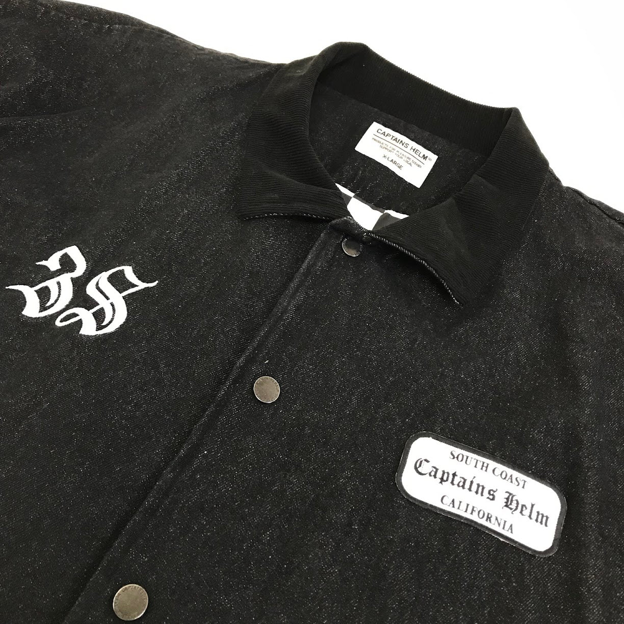 CAPTAINS HELM | キャプテンズヘルム LOGO DENIM COACH JKT デニムコーチジャケット ブルゾン ブラック サイズ：XL【倉吉店】