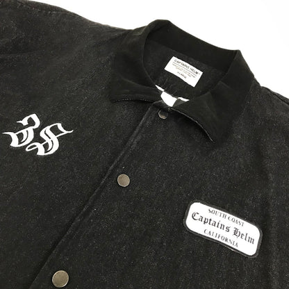 CAPTAINS HELM | キャプテンズヘルム LOGO DENIM COACH JKT デニムコーチジャケット ブルゾン ブラック サイズ：XL【倉吉店】