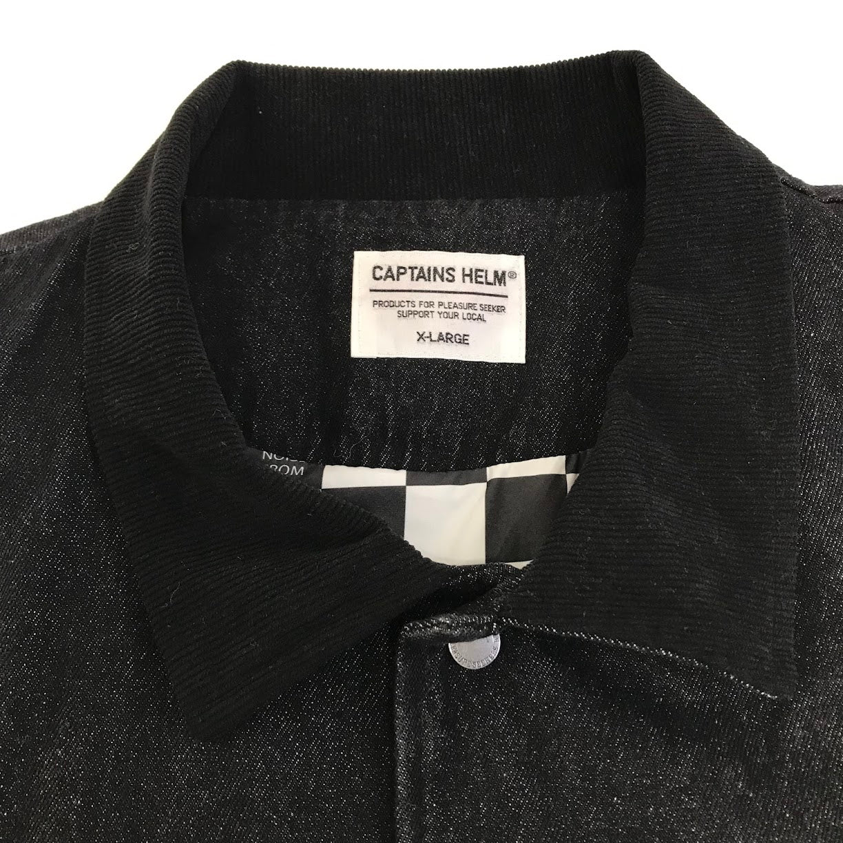 CAPTAINS HELM | キャプテンズヘルム LOGO DENIM COACH JKT デニムコーチジャケット ブルゾン ブラック サイズ：XL【倉吉店】