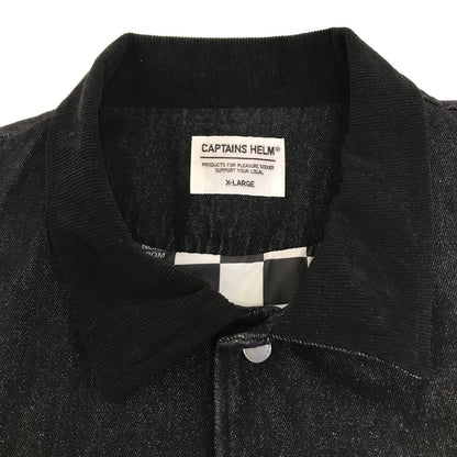 CAPTAINS HELM | キャプテンズヘルム LOGO DENIM COACH JKT デニムコーチジャケット ブルゾン ブラック サイズ：XL【倉吉店】
