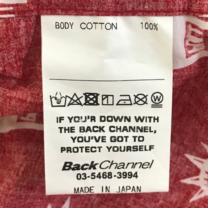 Back Channel | バックチャンネル 自由の女神 総柄 半袖シャツ レッド サイズ：XXL【倉吉店】