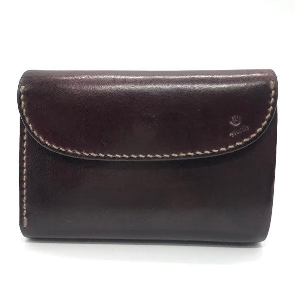 LEATHER ARTS & CRAFTS MOTO | レザーアーツアンドクラフツモト HAND-DYED MIDDLE WALLET 三つ折り財布 W6D ボルドー/バーガンディー【倉吉店】