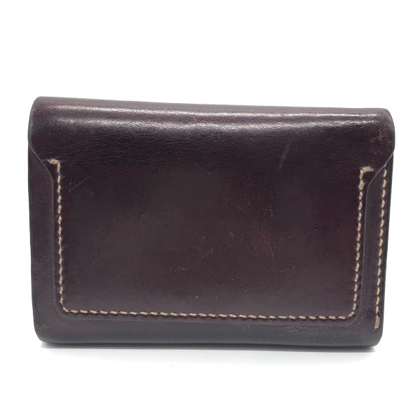 LEATHER ARTS & CRAFTS MOTO | レザーアーツアンドクラフツモト HAND-DYED MIDDLE WALLET 三つ折り財布 W6D ボルドー/バーガンディー【倉吉店】