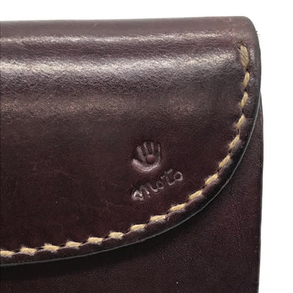 LEATHER ARTS & CRAFTS MOTO | レザーアーツアンドクラフツモト HAND-DYED MIDDLE WALLET 三つ折り財布 W6D ボルドー/バーガンディー【倉吉店】