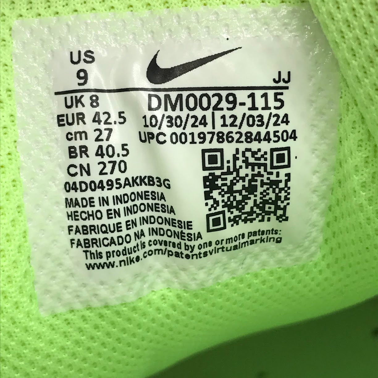 NIKE | ナイキ Air Max 90 'Neon Green' エアマックス90 スニーカー DM0029-115 ネオングリーン 27cm【倉吉店】