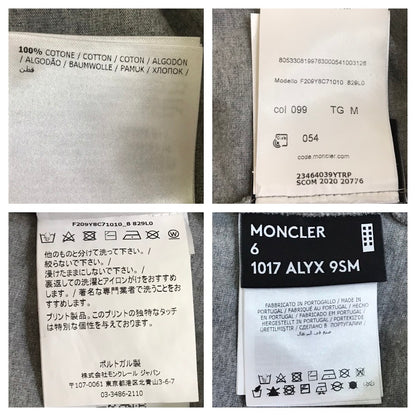 MONCLER | モンクレール ×ALYX 9SM（アリクス）MAGLIA T-SHIRT 半袖Ｔシャツ F209Y8C71010 グレー サイズ：M【倉吉店】【代金引換不可・日時指定不可】【ポスト投函】
