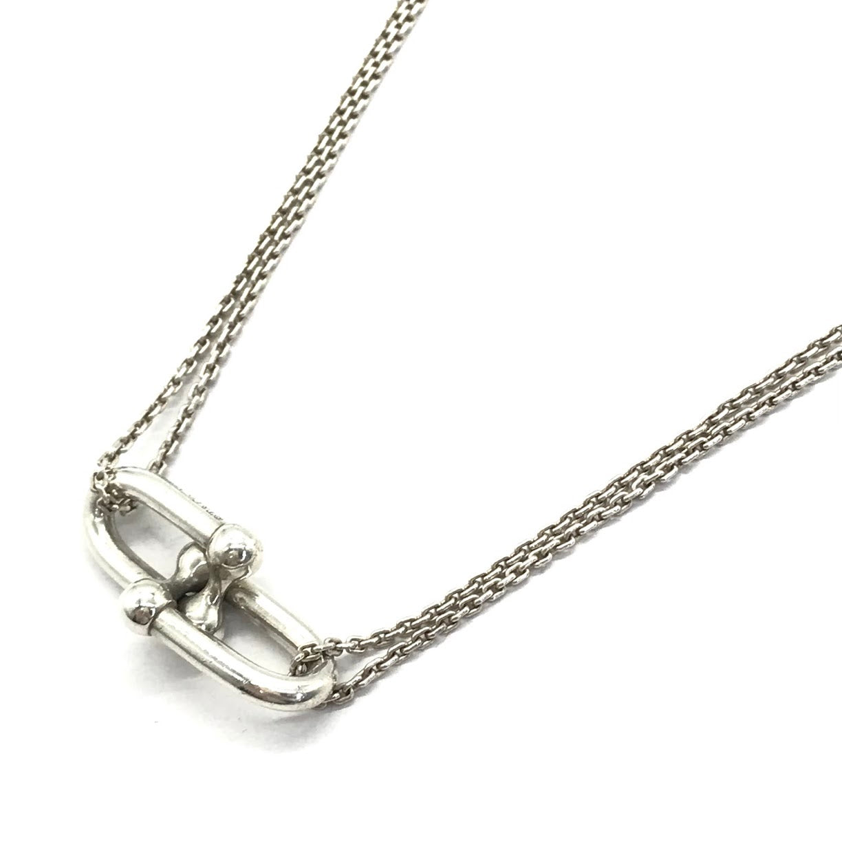 Tiffany&co | ティファニー ハードウェア ダブルリンク ペンダント ネックレス シルバー サイズ：40【倉吉店】