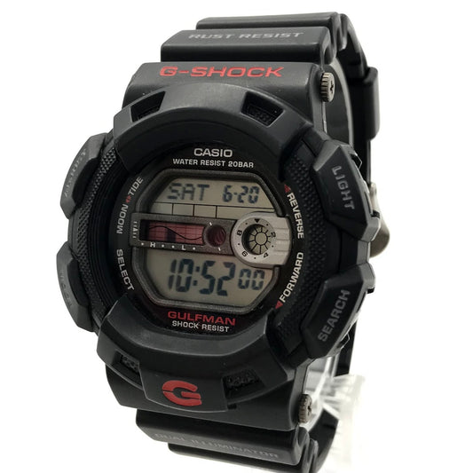 G-SHOCK | ジーショック Master of G GULFMAN DUAL ILLUMINATOR デジタルクォーツ 腕時計 G-9100-1JF ブラック【倉吉店】