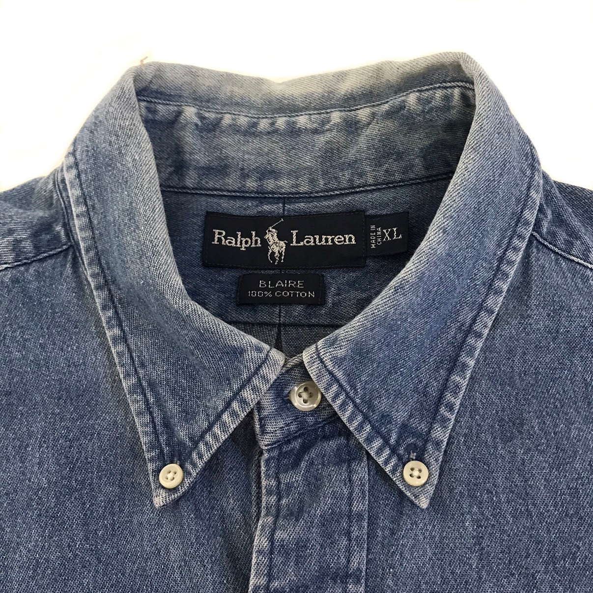 RALPH LAUREN | ラルフローレン BLAIRE デニムシャツ 長袖シャツ ブルー サイズ：XL【倉吉店】