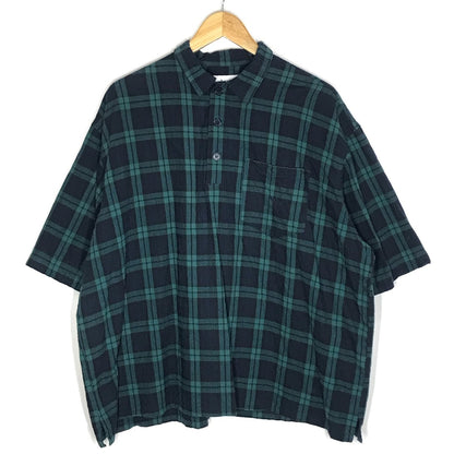 ACY｜ エーシー ROOM SHIRTS チェック柄 半袖シャツ ACY-23SS-002 グリーン サイズ：3【倉吉店】【代金引換不可・日時指定不可】【ポスト投函】