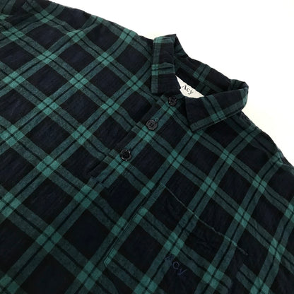 ACY｜ エーシー ROOM SHIRTS チェック柄 半袖シャツ ACY-23SS-002 グリーン サイズ：3【倉吉店】【代金引換不可・日時指定不可】【ポスト投函】