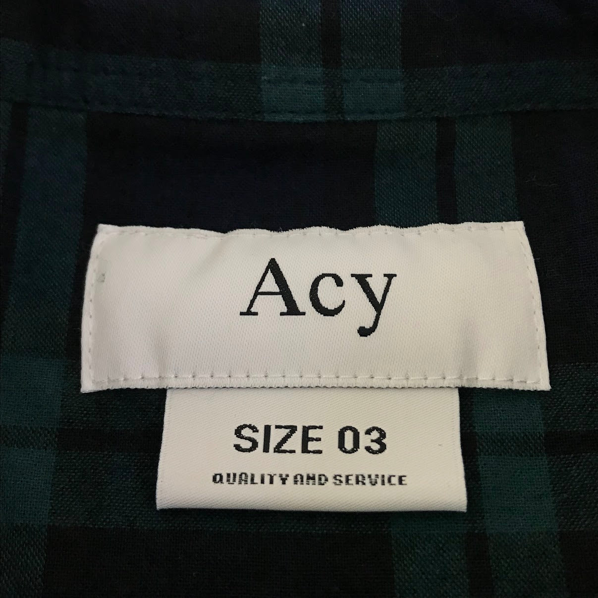 ACY｜ エーシー ROOM SHIRTS チェック柄 半袖シャツ ACY-23SS-002 グリーン サイズ：3【倉吉店】【代金引換不可・日時指定不可】【ポスト投函】