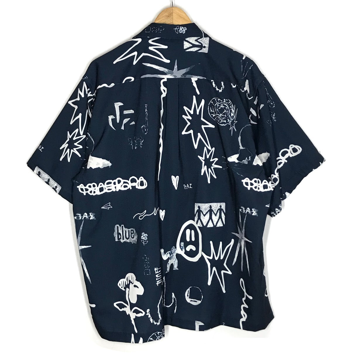 Diaspora skateboards | ディアスポラスケートボーズ Painter Shirt 半袖シャツ 24SS-DSP-SH02 ネイビー サイズ：XL【倉吉店】