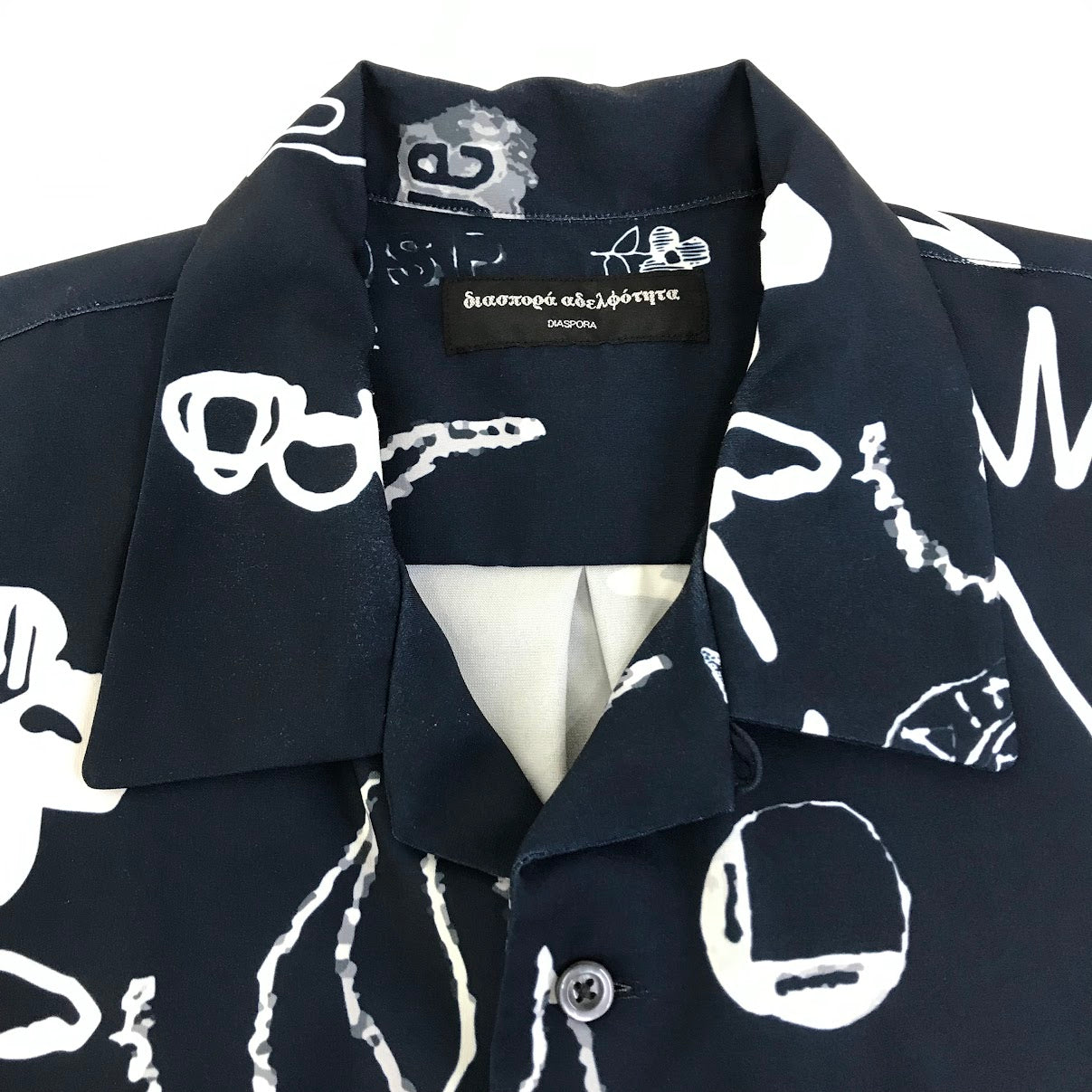Diaspora skateboards | ディアスポラスケートボーズ Painter Shirt 半袖シャツ 24SS-DSP-SH02 ネイビー サイズ：XL【倉吉店】