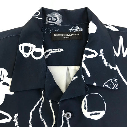 Diaspora skateboards | ディアスポラスケートボーズ Painter Shirt 半袖シャツ 24SS-DSP-SH02 ネイビー サイズ：XL【倉吉店】