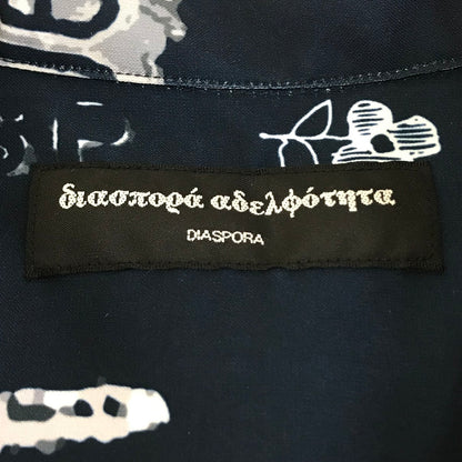 Diaspora skateboards | ディアスポラスケートボーズ Painter Shirt 半袖シャツ 24SS-DSP-SH02 ネイビー サイズ：XL【倉吉店】
