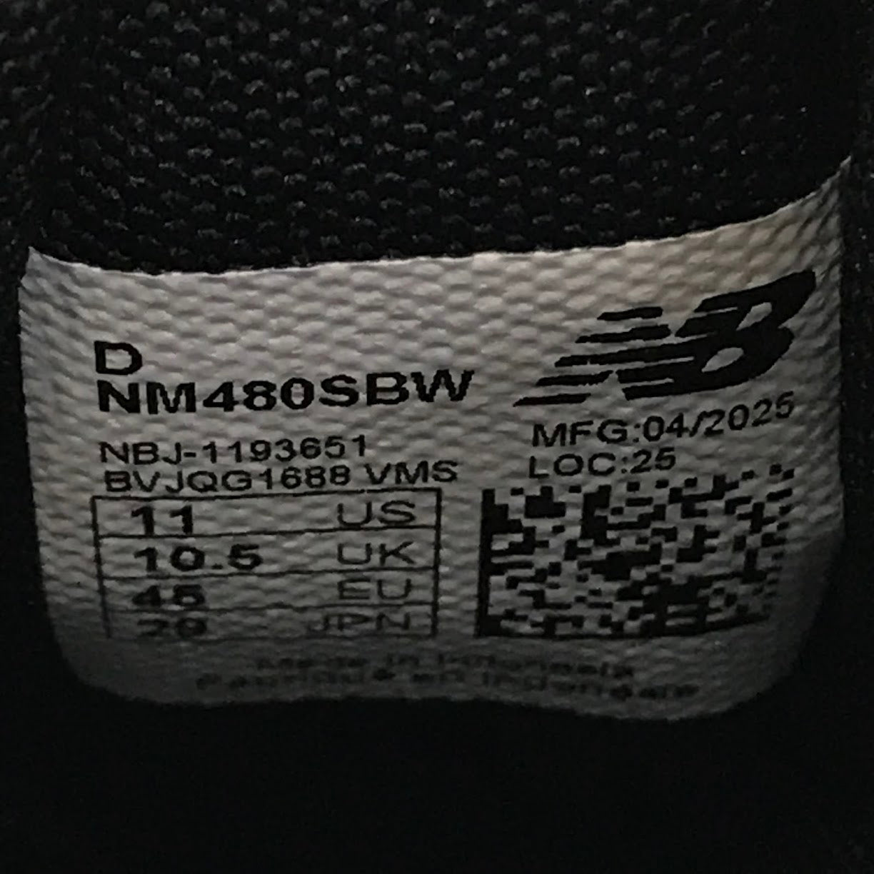 NEW BALANCE | ニューバランス NUMERIC スニーカー NM480SBW ブラック 29cm【倉吉店】
