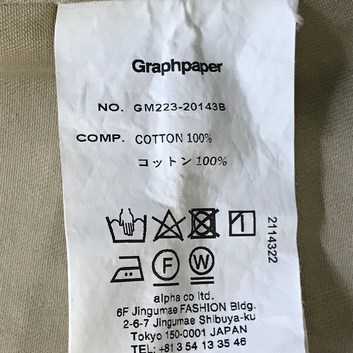 Graphpaper | グラフペーパー Suvin Chino Oversized Jacket テーラードジャケット GM223-20143B ベージュ【倉吉店】
