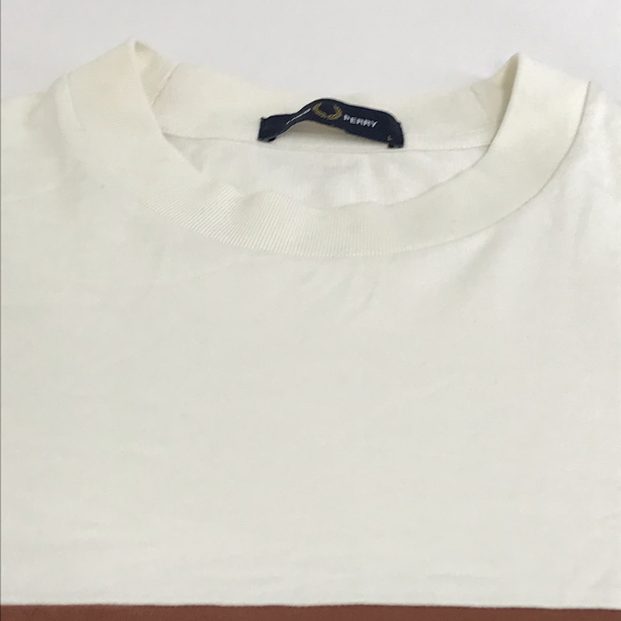 FRED PERRY | フレッドペリー パネルドTシャツ 半袖Ｔシャツ M9860 ホワイト系 サイズ：L【倉吉店】