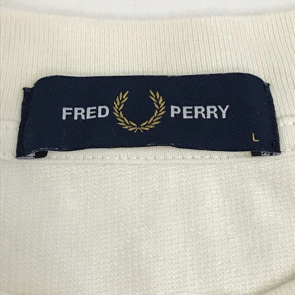 FRED PERRY | フレッドペリー パネルドTシャツ 半袖Ｔシャツ M9860 ホワイト系 サイズ：L【倉吉店】