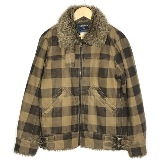 WOOLRICH | ウールリッチ チェック柄 ブルゾン ブラウン サイズ：M【倉吉店】