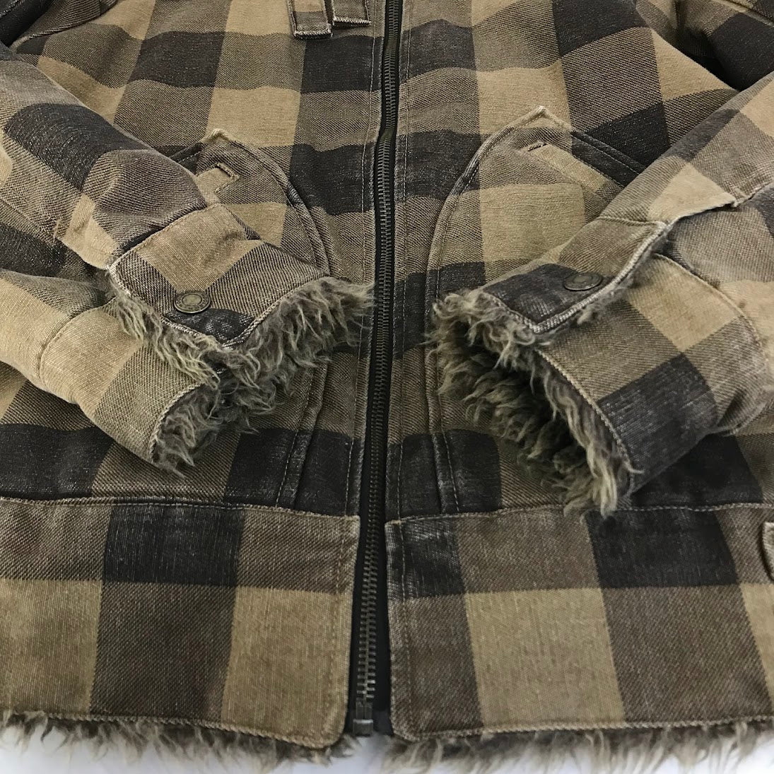 WOOLRICH | ウールリッチ チェック柄 ブルゾン ブラウン サイズ：M【倉吉店】