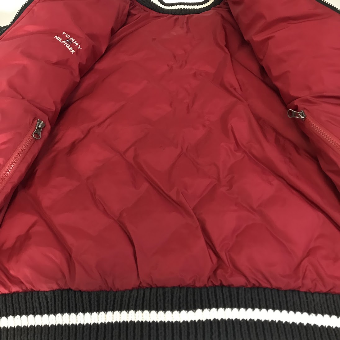 TOMMY HILFIGER | トミーヒルフィガー リバーシブルダウンジャケット ダウンジャケット ブラック×レッド サイズ：L【倉吉店】