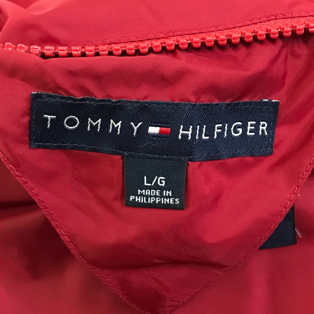 TOMMY HILFIGER | トミーヒルフィガー リバーシブルダウンジャケット ダウンジャケット ブラック×レッド サイズ：L【倉吉店】