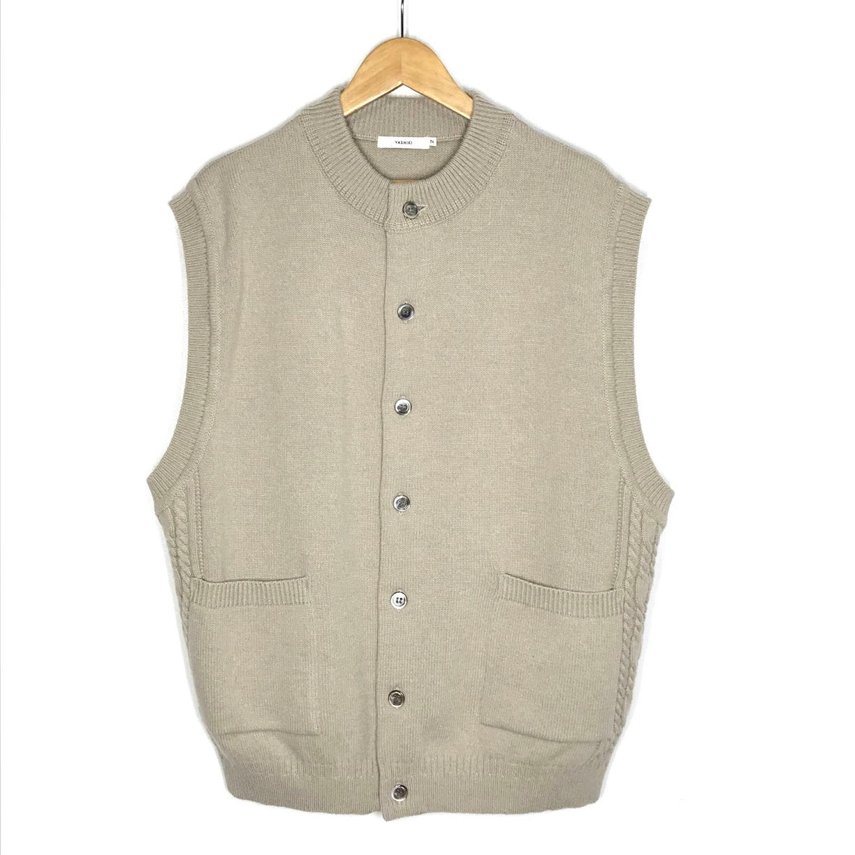 YASHIKI｜ヤシキ Shiraiki Vest 白息ベスト ニットベスト ベスト YSK-23AW-KN08 ベージュ サイズ：2【倉吉店】