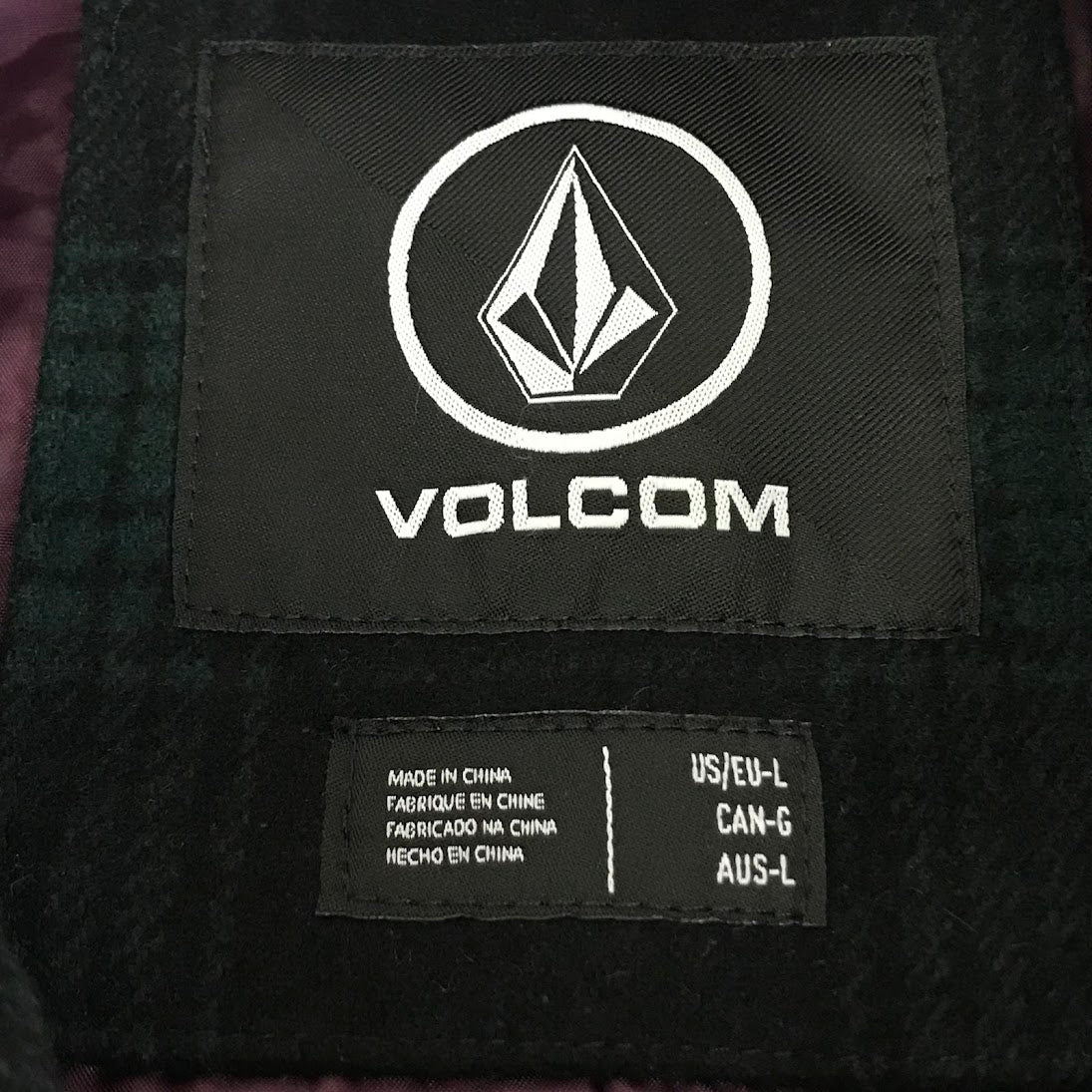 VOLCOM | ボルコム チェック柄 ステンカラーコート グリーン×ブラック サイズ：L【倉吉店】