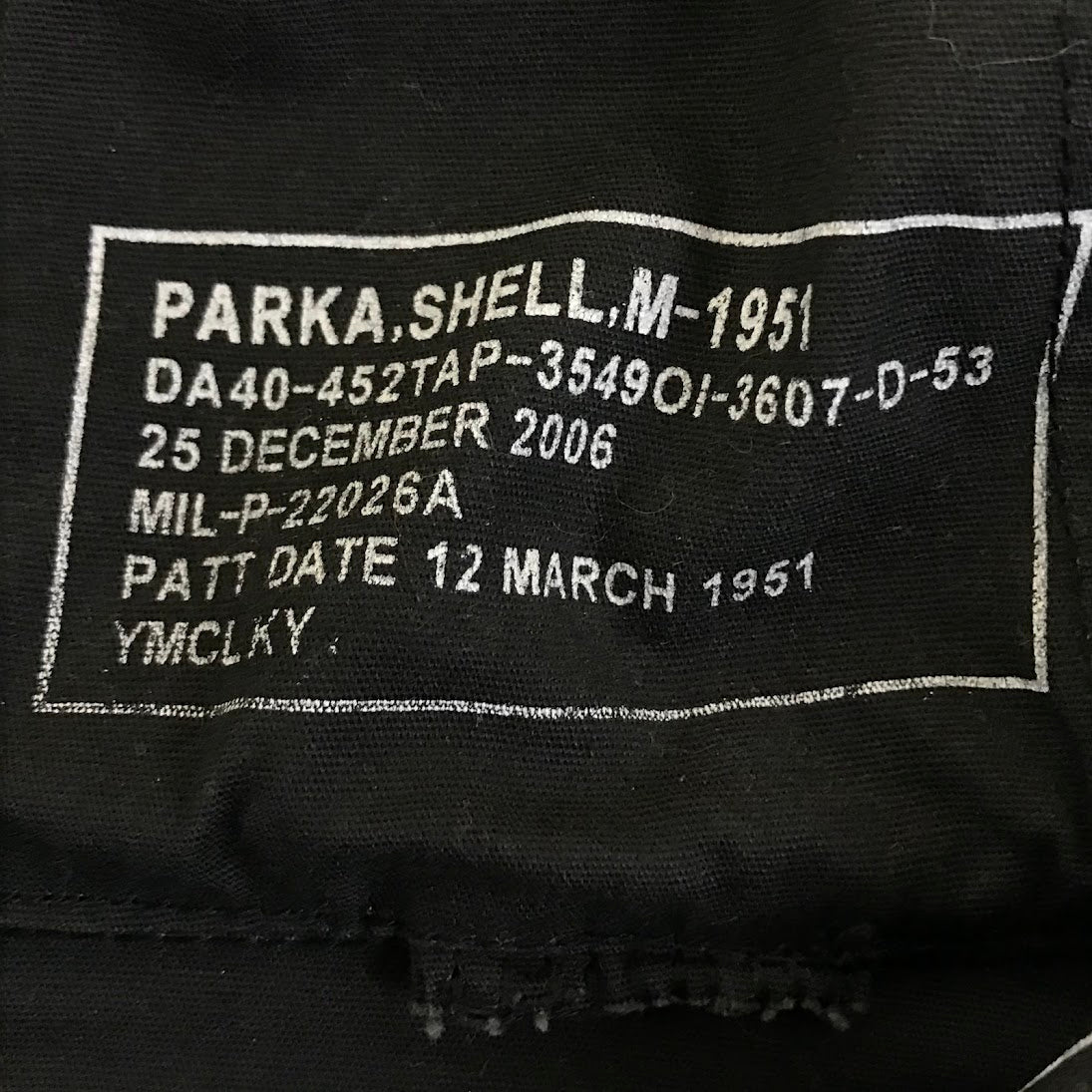 YMCLKY | ワイエムシーエルケーワイ PARKA SHELL M-1951 モッズコート 51-P-5099-29 ブラック サイズ：S【倉吉店】