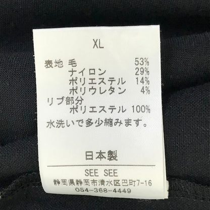 SEE SEE｜シーシー SUPER BIG ROUND LS TEE 長袖Ｔシャツ BSMA4-SS253S05 ブラック サイズ：XL【倉吉店】