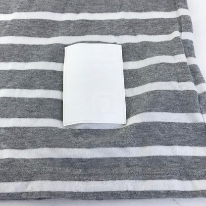 PHENOMENON | フェノメノン MESH SLV BORDER TEE メッシュスリーブ7分丈ボーダーT カットソー グレー サイズ：M【倉吉店】