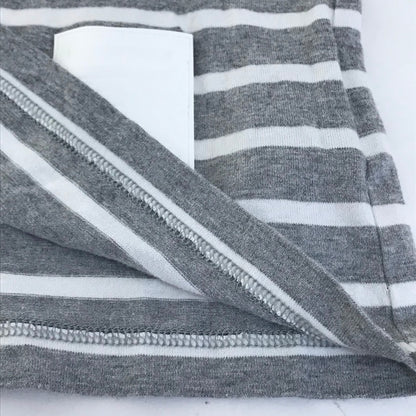 PHENOMENON | フェノメノン MESH SLV BORDER TEE メッシュスリーブ7分丈ボーダーT カットソー グレー サイズ：M【倉吉店】