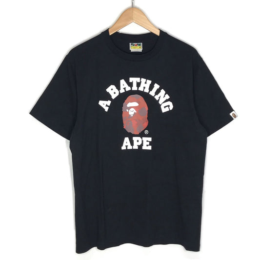 A BATHING APE | アベイシングエイプ COLOR CAMO COLLEGE TEE 半袖Ｔシャツ 001TEM30109M ブラック サイズ：M【倉吉店】