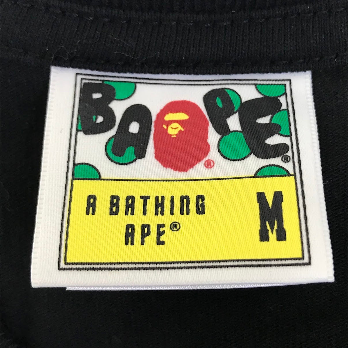 A BATHING APE | アベイシングエイプ COLOR CAMO COLLEGE TEE 半袖Ｔシャツ 001TEM30109M ブラック サイズ：M【倉吉店】