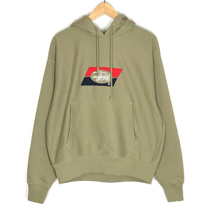 STUSSY | ステューシー DOUBLE STRIPE EMBROIDERED プルオーバーパーカー パーカー 118594 カーキ サイズ：S【倉吉店】