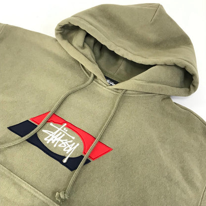 STUSSY | ステューシー DOUBLE STRIPE EMBROIDERED プルオーバーパーカー パーカー 118594 カーキ サイズ：S【倉吉店】