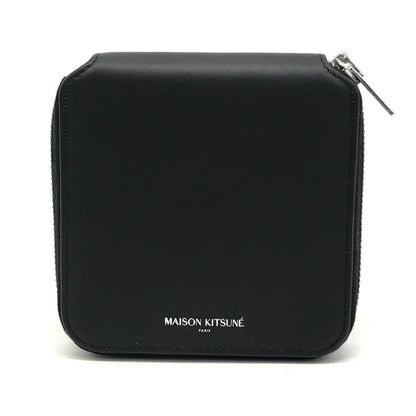 MAISON KITSUNE | メゾンキツネ WALLET ラウンドファスナー財布 二つ折り財布 QU05701LR0072 ブラック【倉吉店】