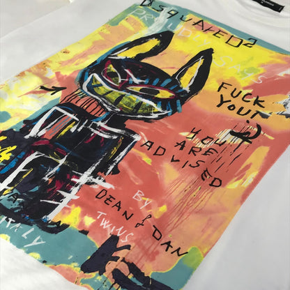 DSQUARED2 | ディースクエアード 15SS バスキアプリント 半袖Ｔシャツ S74GC0977 S22427 ホワイト サイズ：M【倉吉店】
