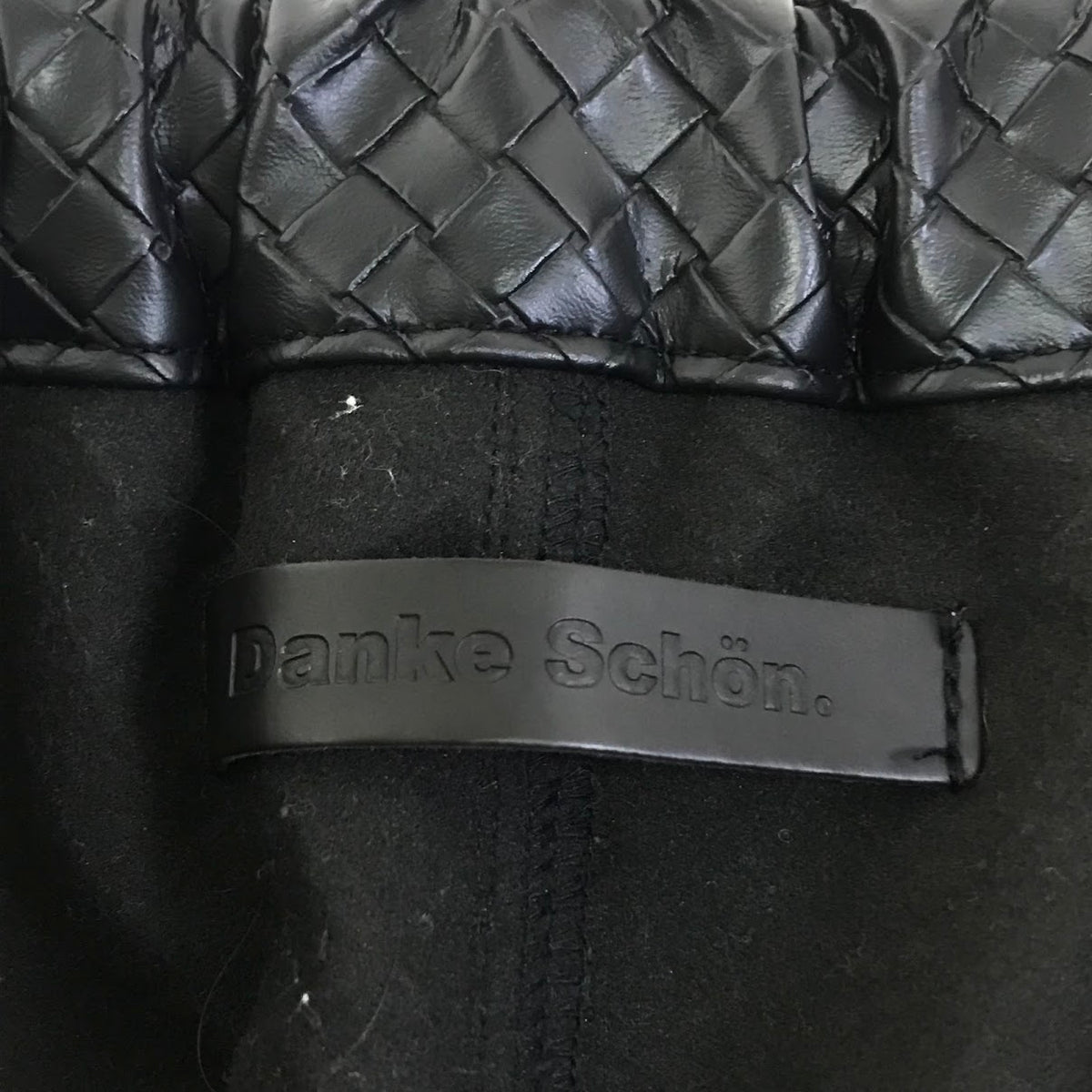 DankeSchon｜ダンケシェーン DS/WOVEN FAUX LEATHER SHORTS ハーフパンツ ショートパンツ 26316TS-DS ブラック サイズ：M【倉吉店】