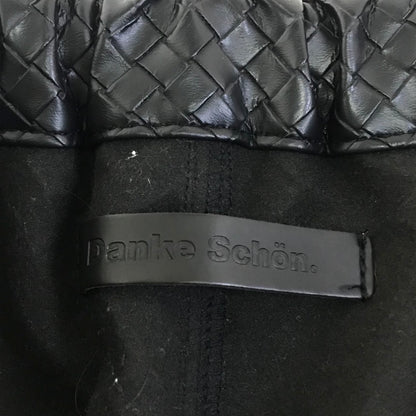 DankeSchon｜ダンケシェーン DS/WOVEN FAUX LEATHER SHORTS ハーフパンツ ショートパンツ 26316TS-DS ブラック サイズ：M【倉吉店】