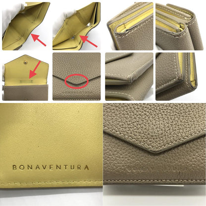 BONAVENTURA | ボナベンチュラ スモール ウォレット シュリンクレザー 三つ折り財布 三つ折り財布 BWAT7-GGYE グレー【倉吉店】