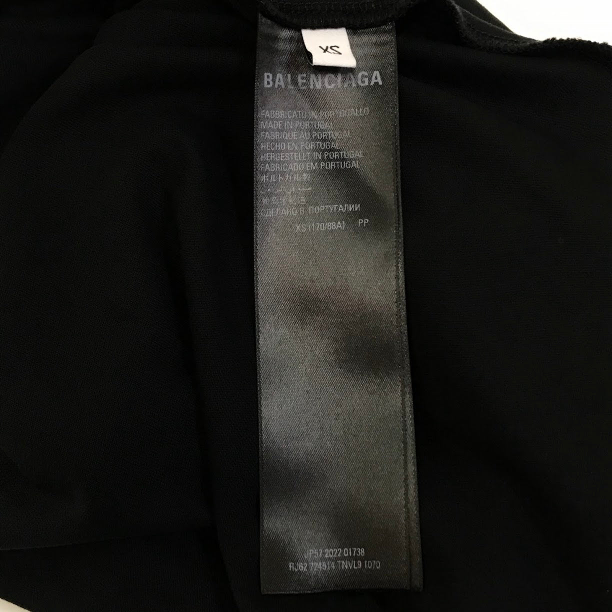 BALENCIAGA | バレンシアガ Care Label Medium Fit 半袖Ｔシャツ 724514 TNVL9 ブラック サイズ：XS【倉吉店】